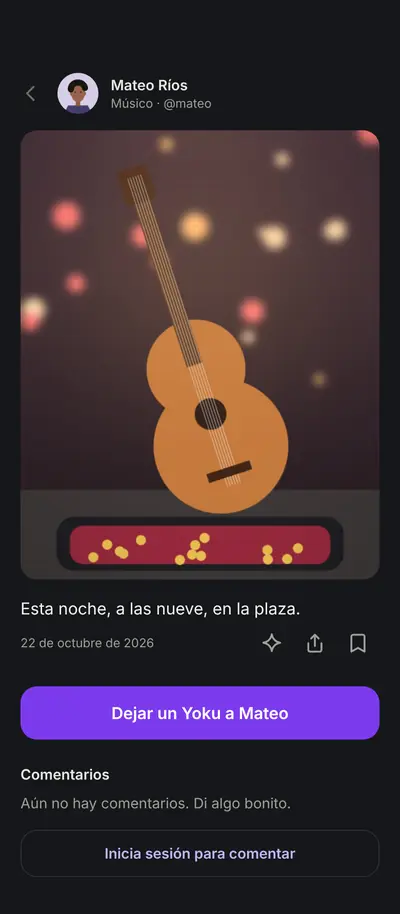 A musician's post