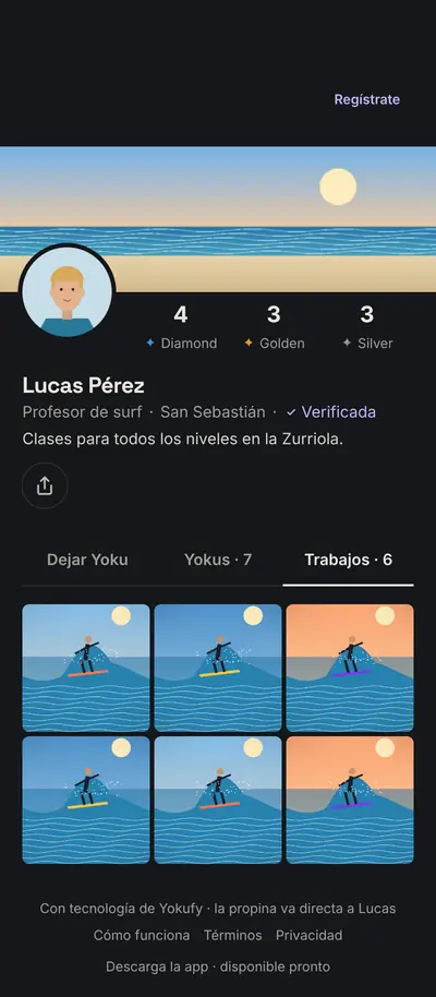A surf instructor's work