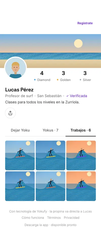 A surf instructor's work